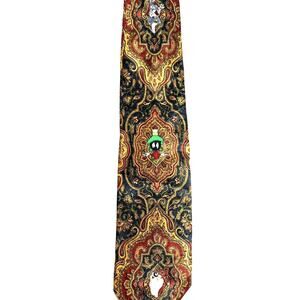 Vintage Looney Tunes Neck Tie Bugs Taz Marvin Martian Paisley 1993 Excellent